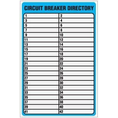 junction box breaker list template|printable circuit breaker label template.